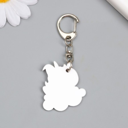 Acryl keychain "Sleeping Unicorn on the Cloud" 3.8x3.6 cm-2