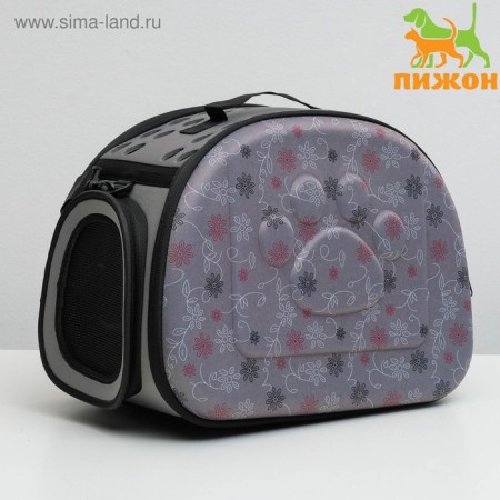 A folding bag-car with a separate entrance, EVA material, 43.5 x 28 x 33 cm, gray