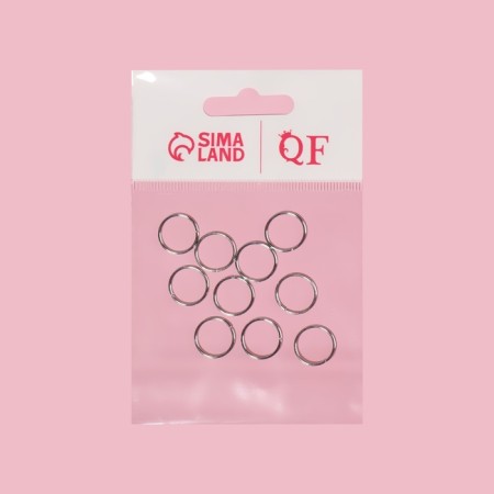 Hair piercing "Rings", D = 1.4 cm, 10 pcs, silver color-5