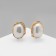 Clips with pearls "abstraction" blues, color gold
