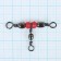 Triple swivel, 8 x 10 mm, 5 pcs.