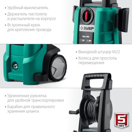 High-pressure washing "bison" ABD-180, 2300 watts, for the MiG-180 pistol-6