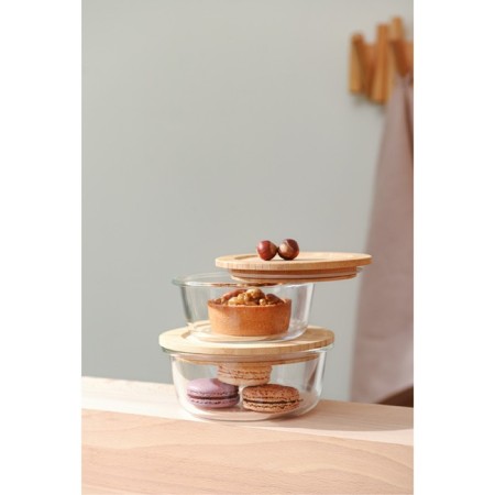 Smart Solutions baking and storage container with bamboo cover, 650 ml-4