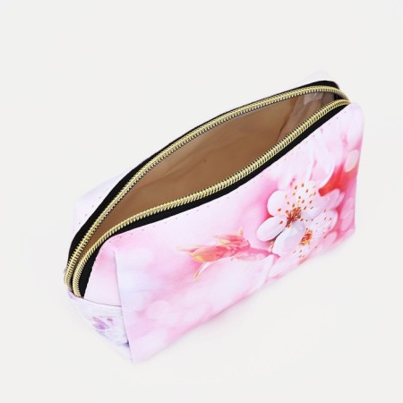 Cosmetic bag with lightning, white/pink color-2