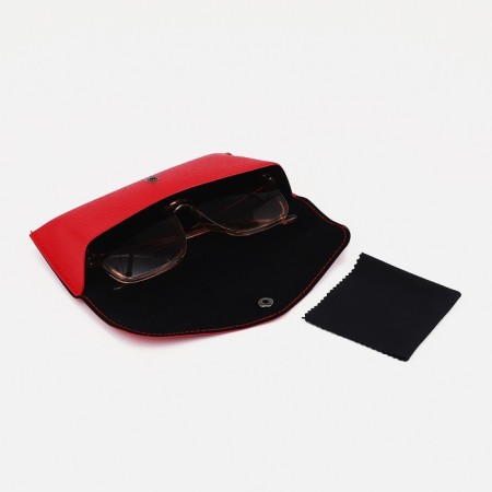Case for glasses on the button, the color is red-3