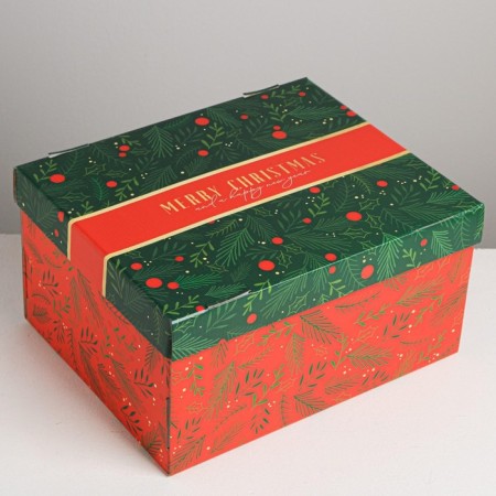 Folding box "Happy New Year", 31.2 x 25.6 x 16.1 cm, New Year-1