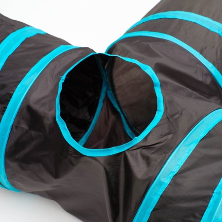 Cat tunnel rustling "tee", 80 cm, pipe diameter 25 cm, mix of flowers-4