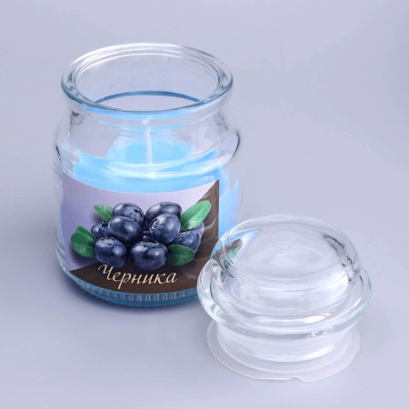 Candle in the bank Aromatic "Forest Blueberries" 6x8.5cm-3
