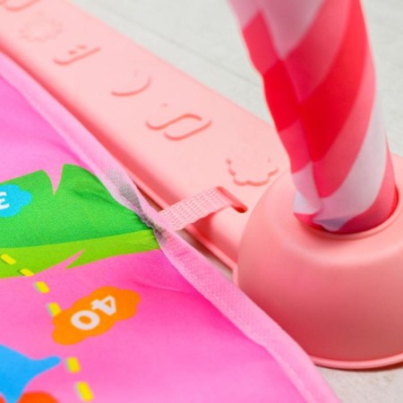 Developing rug "Girafics", with a piano, pink-1
