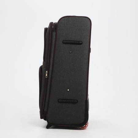Big suitcase 28 ", a lightning department, code castle, 3 wheels, 2 outer pockets, brown color-2