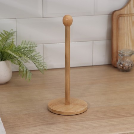 Bellatenero desktop paper towel holder, bamboo, 12 × 12 × 28 cm-5