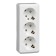 Triple SE SE "Study", 16 A, 250 V, overhead, with salary, curtains, ip20, white, PA16-012B
