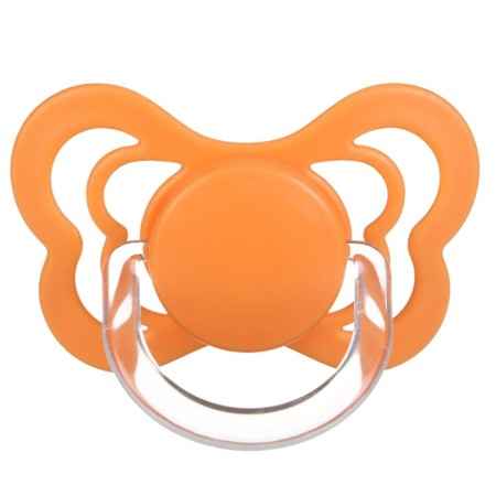 Nipple - orthodontic dummy, silicone, +6 months, with the holder Orange color-2