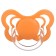 Nipple - orthodontic dummy, silicone, +6 months, with the holder Orange color