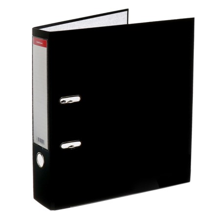 A4, 70 mm registrar, Erichkrause, Business, assembled, pocket for a spine, metallic kant, capacity 450 sheets, black-2