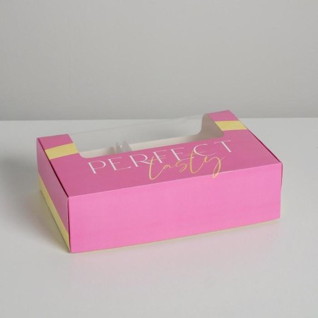Eclaire box, confectionery packaging, 5 inserts, Perfect Tasty, 25.2 x 15 x 7 cm-1