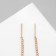 Hanging earrings with rhinestones "chains" elegant, color mix, 5.2 cm