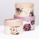 A set of hat boxes 3 in 1 "Beautiful bouquet", hooked, 16 x 10, 14 x 9, 13 x 8.5 cm