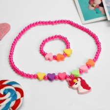 Set of children's “chosen” 2 subjects: pendant, bracelet, unicorn, color