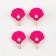 Set of decorative clothespins Sea Love 4 pcs, felt/tree