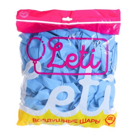 Latex ball 12 ", pastel, set 100 pcs., Blue color-3