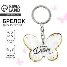 Брелок для ключей акриловый "Dream", 4,3 х 6 см