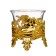 Glass "Fantasy" 6*6.3*6.3 cm, gold