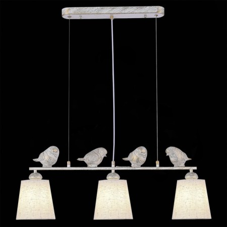 Suspended EVOLUCE lamp. Sle1155-503-03. Lavinia. 3x40 watts, E27, 70x14x26 cm, white color-1