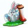 Sanding clock for brushing "Bunny", timer 3 minutes