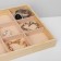 Decoration for jewelry 12 cells, wood, 35 × 24 × 3, beige color