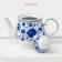 Service Ceramic Tea Dolyana "Russian Disor", 13 items on a stand: 6 cups 210 ml, 6 saucers, kettle