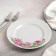 Porcelain plate "Pink tulips", D = 20 cm, white
