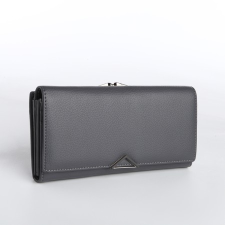 Women's wallet on magnet, gray color