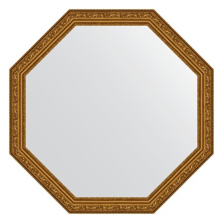 Mirror in the baguette frame, vignette aged gold 56 mm, 70.4x70.4 cm