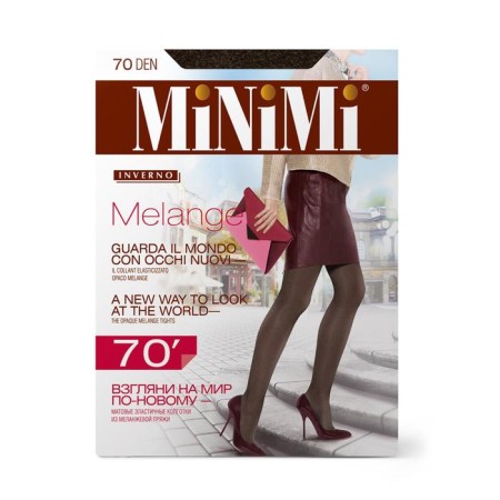 Women's tights minimi melange, 70 den, size 4, color MOKA-3
