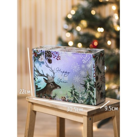 Happy New Year folding box, 30.5 x 22 x 9.5 cm, New Year-1
