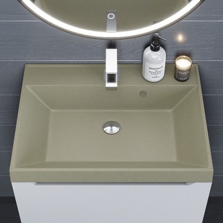 Sink uperwood Classic Quartz 60 cm, quartz, beige matte, dessert-1