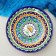 The plate of the Rishtan ceramics "Patterns", blue, deep, mix, 20 cm