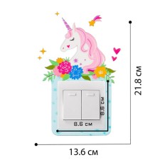 The switch lining, interior stickers, decor on the wall, with luminous elements