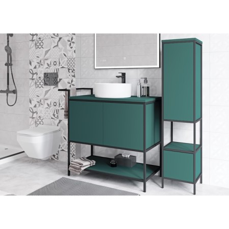 The shower system Cersanit Brasko Black A63112, thermostat., Shower 3 dir., Hose 150 mm, black-5
