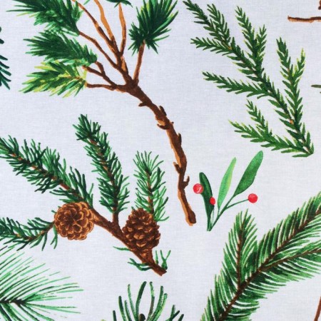 New Year. Bed linen "Ethel" 2 spruce branches 175*215 cm, 200*220 cm, 70*70 cm - 2 pcs-2