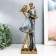 Souvenir Polystone "Family couple with son" Gray 10x12x32 cm