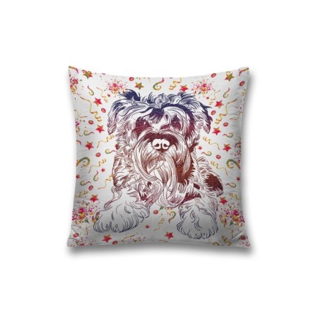 Decorative pillowcase "Merry dog", size 45 x 45 cm, sewn -up
