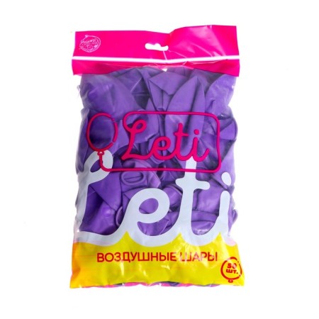 Latex ball 12 ", pastel, set 50 pcs., Lilac color-2