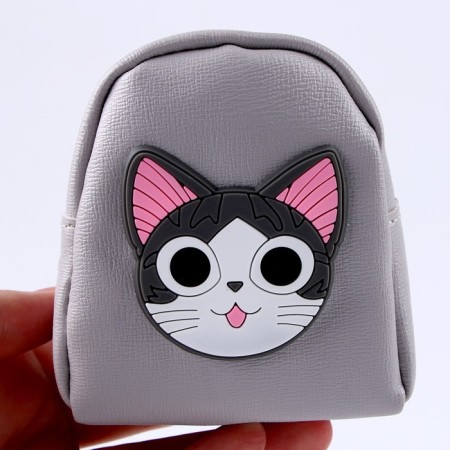 Bag for the doll "Cute cat", color gray color-4