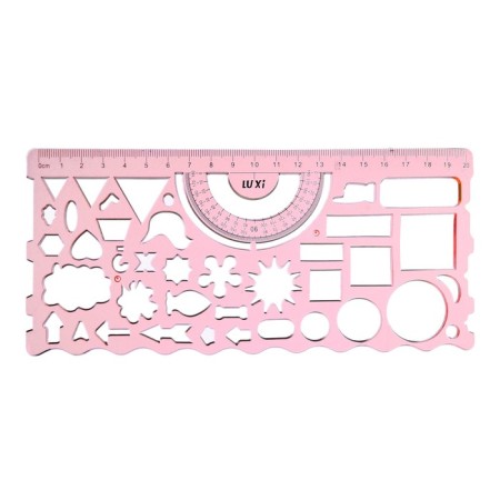 Set of stencils, 2 pieces, geometric shapes, plastic, mix-5