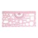 Set of stencils, 2 pieces, geometric shapes, plastic, mix
