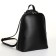 City backpack of artificial leather with lightning, black color