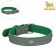 The paw collar with a reflective strip, 59 x 3 cm, artificial leather, green
