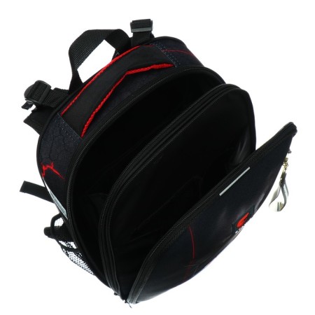 School backpack 38 x 30 x 16 cm, ergonomic back, stavia "machine", blue-7